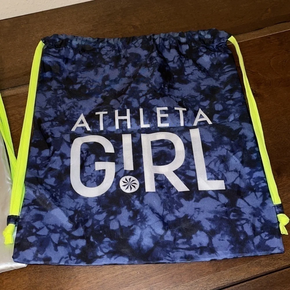ATHLETA GYM 2 Backpack Silver white & Neon yellow
